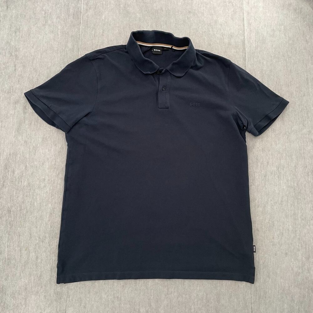 Hugo Boss Shirt Adult Extra Large Blue Polo Short Sleeve Modern Pallas Mens XL